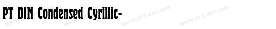 PT DIN Condensed Cyrillic字体转换